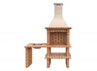 Ref. 107 toda de ladrillo - 170 cm x 57 cm x 220 cm, LxAxA | Parrilla 60 cm x 40 cm, LxA | 680 kg